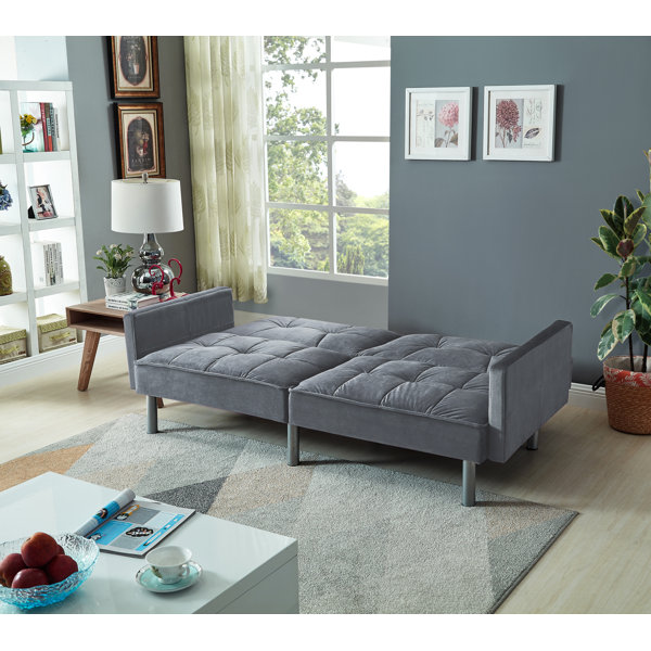 Hemphill velvet sleeper store sofa mercer41 fabric